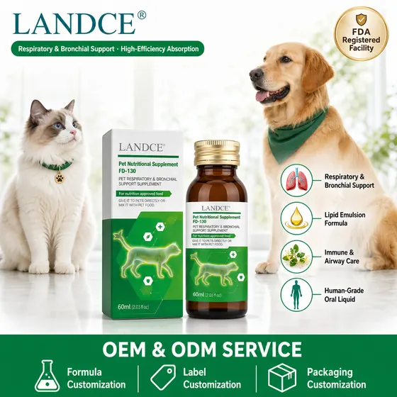 LANDCE FD-130 herbal respiratory support liquid for dogs and cats