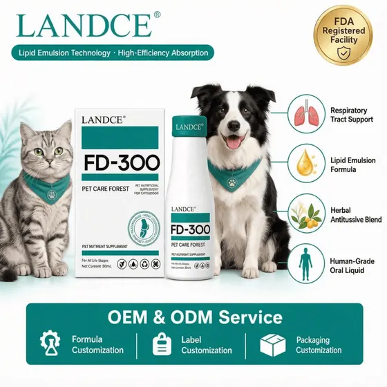 LANDCE FD-300 herbal immune and respiratory support liquid for dogs and cats