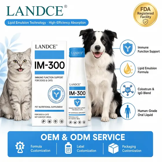 LANDCE IM-300 daily immune and whey nutrition liquid for dogs and cats